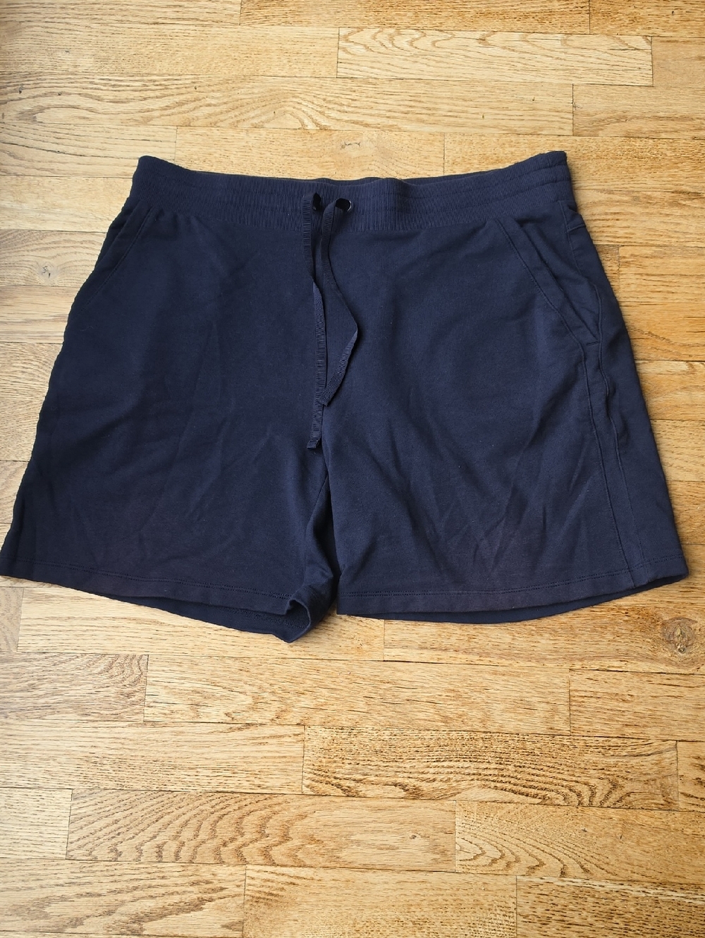 (M) Talbots Navy Drawstring Athletic Shorts Comfy Loungewear Soft Athleisure Wow